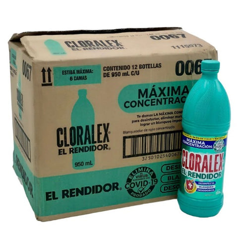 Cloralex caja con 12 pz de 950 ml