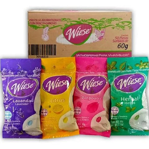 PASTILLAS PARA BAÑO WIESE CON 50 PZ