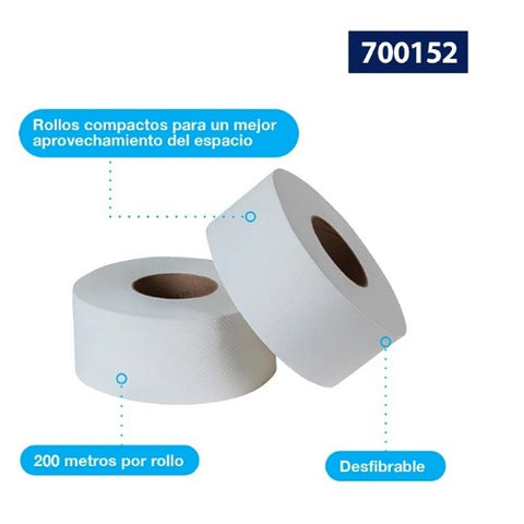 Higiénico Tork con 12 rollos de 200 mts
