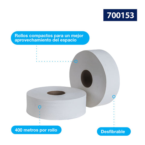 Higiénico Tork Maxi universal Jumbo con 6 pz de 400 mts